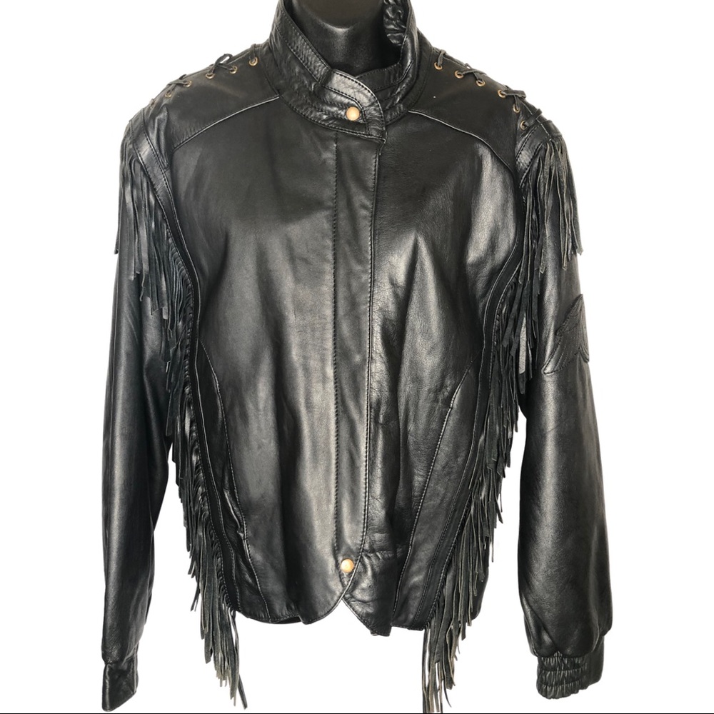 Harley Davidson fringed leather jacket